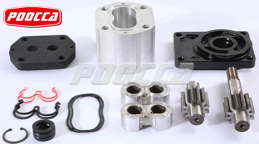 External gear pumps consist of two identical gears that rotate in opposite directions within a sealed housing. External gear pumps consist of two identical gears that rotate in opposite directions within a sealed housing.